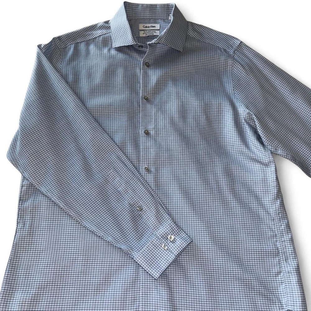 Calvin Klein slim fit blue square button down